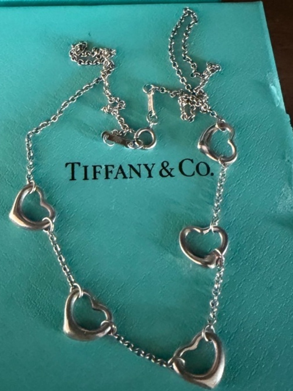 Tiffany & Co. Silver Open Heart Necklace